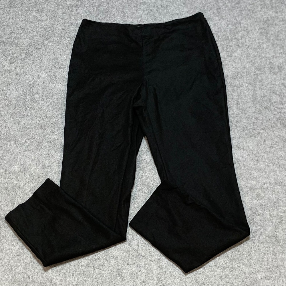 Vince Camuto Womens Black Straight Leg Side Zip Dress Pants Size 4 Professional